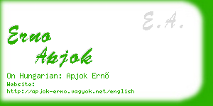 erno apjok business card