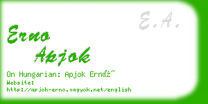 erno apjok business card